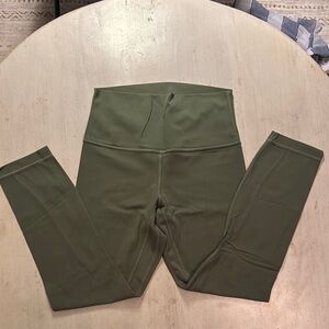 lululemon athletica Olive Green High-Waisted Leggings
